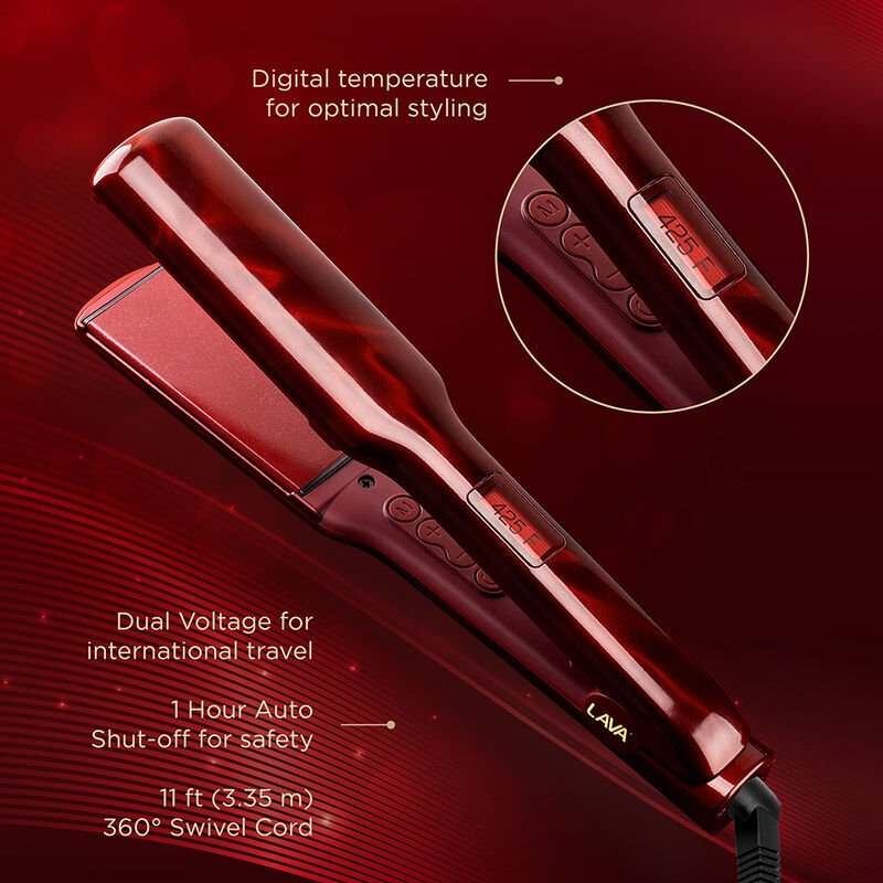 LAVA Ruby Anniversary Edition 1.5 Inch Digital Hairstyling Iron, , large image number null